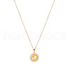 Round with Rhinestone and Footprint Pendant Necklaces RV0374-1-1