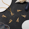 Beebeecraft 8Pcs Brass Micro Pave Cubic Zirconia Pendants KK-BBC0014-40-4