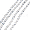 Electroplate Transparent Glass Beads Strands EGLA-TA0001-02B-1