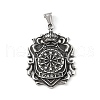 304 Stainless Steel Big Pendants STAS-K225-08AS-1