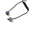 12.5mm Round Natural Blue Spot Jasper Braided Bead Bracelets for Women Men BJEW-C060-01N-3