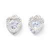 Alloy Clear Cubic Zirconia Charms ZIRC-A022-03P-1