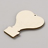 Single Face Printed Heart Wood Big Pendants WOOD-CJC0011-07I-2
