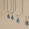 Alloy Resin Teardrop Pendant Necklaces for Women FS-WGAA4C8-01-1