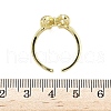 Brass Micro Pave Cubic Zirconia Cuff Rings RJEW-D322-06G-5