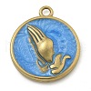 304 Stainless Steel Enamel Pendants STAS-M084-09G-01-1