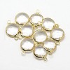 Golden Tone Brass Glass Links connectors GLAA-J011B-G-2