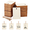 Unfinished Wood Cutouts Ornaments WOOD-WH0027-68-1