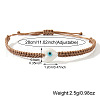 Bohemian Style Glass Beads Braided Bead Bracelets FR5160-6-2