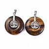 Natural Tiger Eye Pendants G-F640-E05-1