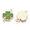 Rack Plating Alloy Enamel Pendants ENAM-N055-088-08LG-1