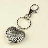 Valentines Day Gifts Tibetan Style Heart Keychain KEYC-JKC0009-25-2