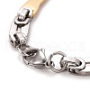 Vacuum Plating 304 Stainless Steel Bar Link Chains Necklace STAS-E160-19GP-3