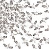 HOBBIESAY 100Pcs Tibetan Style Alloy Heart with Wing Connector Charms TIBE-HY0001-02-1