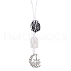 Nuggets Raw Natural Tourmaline & Quartz Crystal Pouch Pendant Decorations HJEW-JM01925-02-1