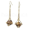304 Stainless Steel Macrame Pouch Empty Stone Holder Dangle Earring Findings EJEW-JE05811-01-2