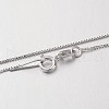 Anti-Tarnish Rhodium Plated 925 Sterling Silver Box Chain Necklaces NJEW-N0048-02-18-1