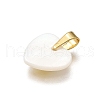 3Pcs 3 Styles Natural Freshwater Shell Geometric Charms PALLOY-JF03514-04-3