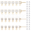 BENECREAT 80Pcs Brass Stud Earring Findings KK-BC0009-38-1
