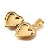 316 Stainless Steel Locket Pendants STAS-C123-02B-G-2