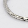 304 Stainless Steel European Style Round Snake Chains Bracelets BJEW-N233-03-2