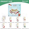  8Pcs 8 Style Christmas Theme Alloy Enamel Pendants Decorations HJEW-NB0001-47-6