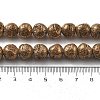 Electroplated Natural Lava Rock Beads Strands G-A251-D01-01G-4
