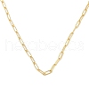 Rack Plating Brass Paperclip Chain Necklaces NJEW-Q348-01G-1