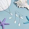   6Pcs 925 Sterling Silver Blank Stamping Tag Rectangle Charms with Jump Rings FIND-PH0023-56-5