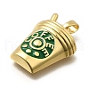 Brass Enamel Pendants X-KK-Z093-10G-2