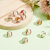   12Pcs Transparent Glass Beads GGLA-PH0001-59-4