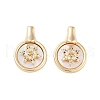 Brass Micro Pave Clear Cubic Zirconia Pendants KK-Z059-11G-1