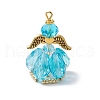 Faceted Glass Pendants PALLOY-MZ00582-03-1