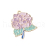 Light Gold Plated Alloy Enamel Pendants X-ENAM-D065-01KCG-02-1