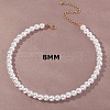 Plastic Imitation Pearl Round Beaded Necklaces for Women WGF0340-12-2