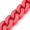 Handmade Opaque Acrylic Curb Chains AJEW-JB00564-3