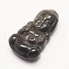 Natural Golden Sheen Obsidian Pendants G-G660-14-2