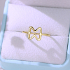 Hollow Bowknot 925 Sterling Silver Finger Rings for Women AC9249-7-2