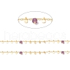 Natural Amethyst Column Beaded Chains CHC-K012-01G-02-2