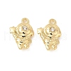 Rack Plating Alloy Rhinestone Pendants FIND-G044-38LG-2
