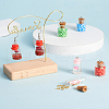 Fashewelry 28Pcs 4 Style Glass Wishing Bottle Pendant Decorations GLAA-FW0001-01-17