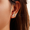 925 Sterling Silver Micro Pave Cubic Zirconia Stud Earrings EJEW-K284-06G-4