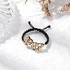 Nylon Braided Adjustable Rings RJEW-TA00192-1
