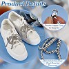 1 Pair Bowknot Plastic Imitation Pearl Shoe Charms DIY-FG0006-79-4