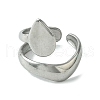 304 Stainless Steel Open Cuff Ring RJEW-L110-025P-2