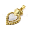 Brass Micro Pave Cubic Zirconia Pendants KK-V009-14G-02-2