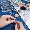 Unicraftale DIY Flat Round Blank Dome Cuff Ring Making Kit STAS-UN0039-46-2