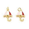 Brass Enamel Charms KK-L237-006G-1
