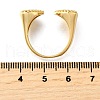Brass Micro Pave Cubic Zirconia Open Cuff Rings for Women RJEW-K292-04G-5