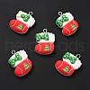 Christmas Opaque Resin Pendants RESI-G043-B07-1